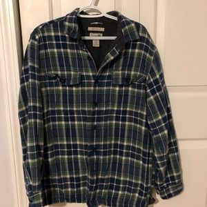 LL Bean Men’s Medium Fleece Lined Flannel
